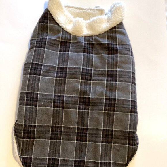 Live Love Bark Dog Coat Pet Jacket Clothing Size L Sherpa White Lining - Picture 1 of 7
